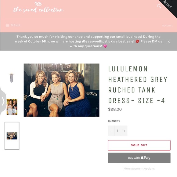 Lululemon In The Flow Tank Dress, Heathered Gray, Ruched Sides, Round Neck, Sz 4 - Picture 3 of 10